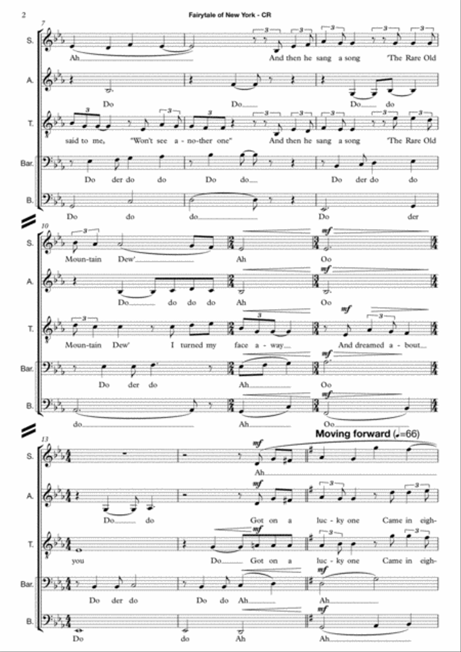 Fairytale Of New York 4-Part scores gallery preview page 2