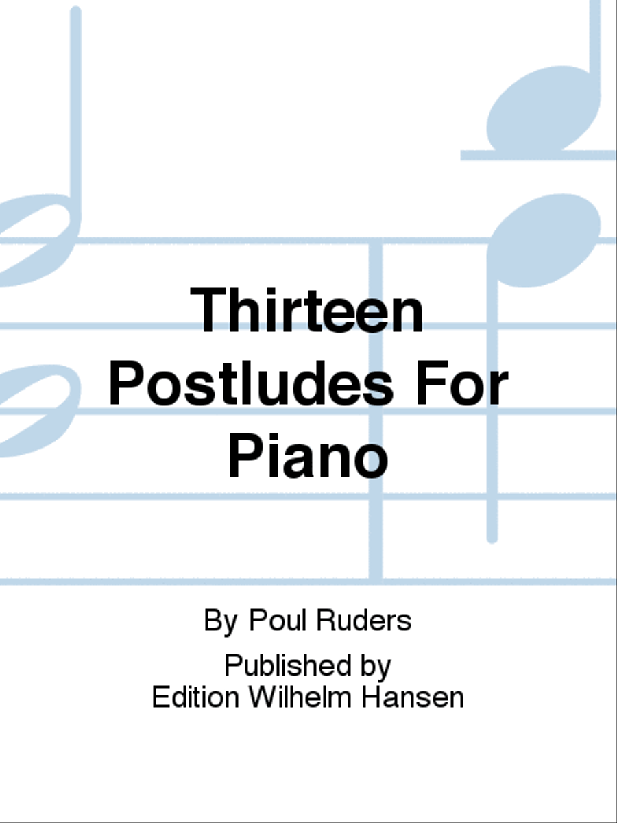 Thirteen Postludes For Piano Piano Solo scores gallery preview page 1