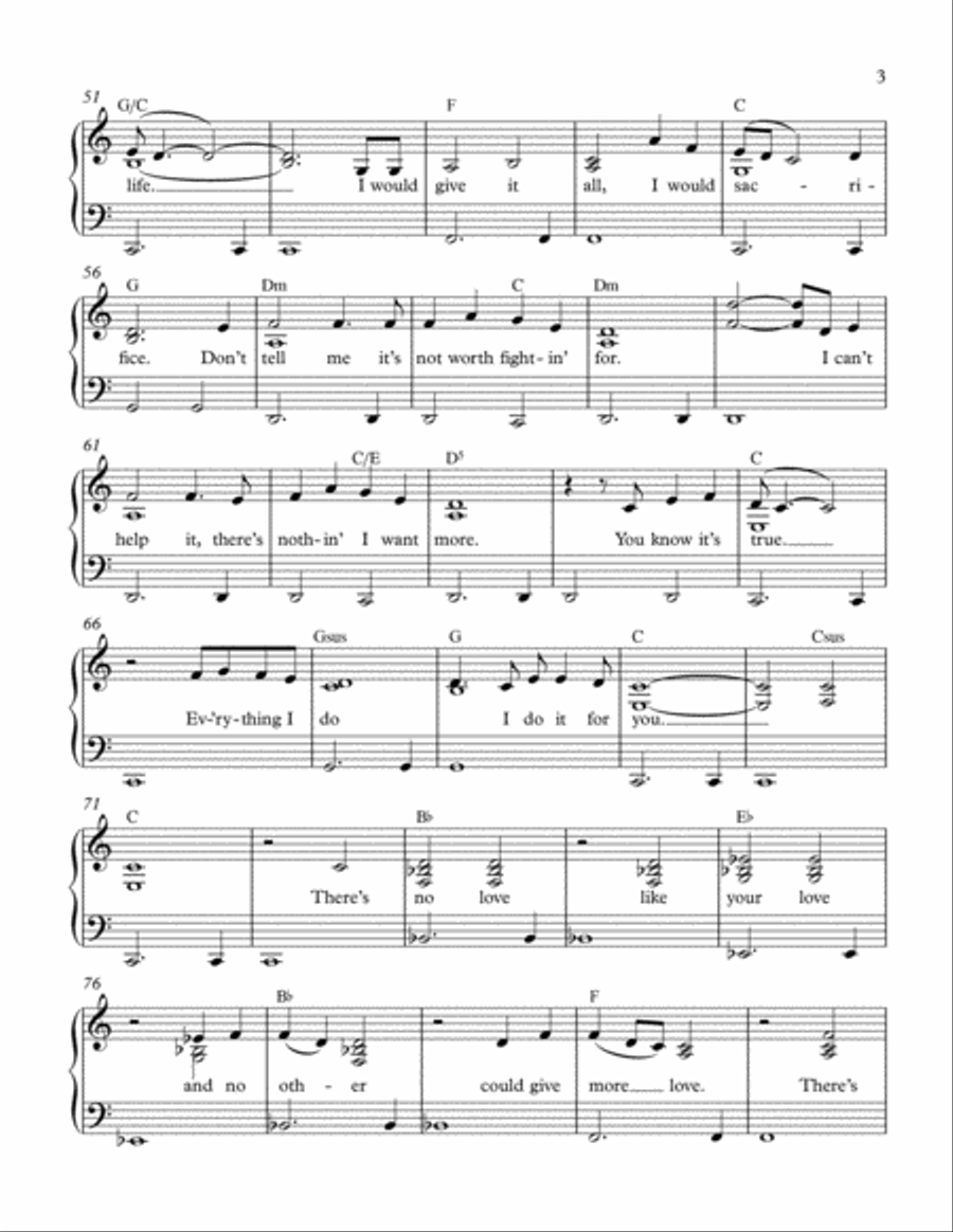 (Everything I Do) I Do It For You Voice scores gallery preview page 3