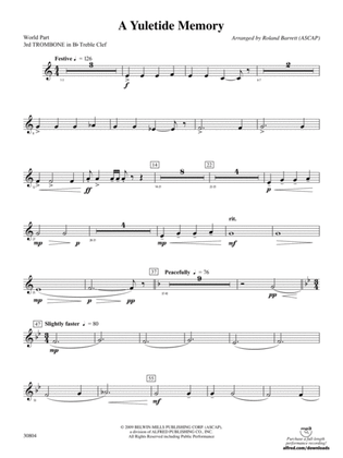 A Yuletide Memory: (wp) 3rd B-flat Trombone T.C.