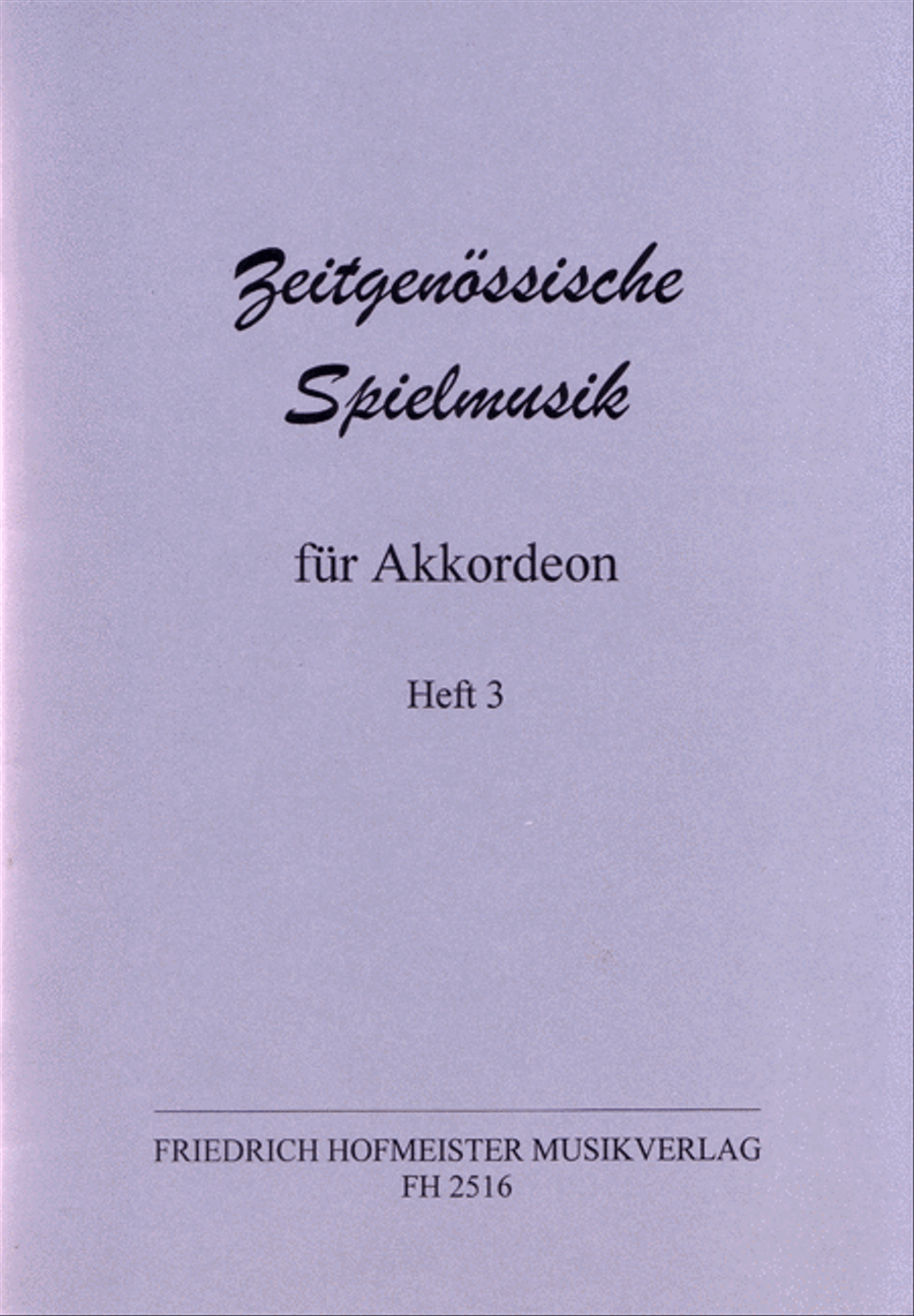 Zeitgenössische Spielmusik, Heft 3 Accordion scores gallery preview page 1