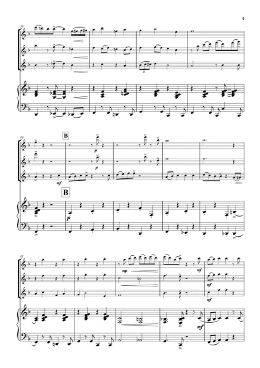 Santa Claus Is Comin' To Town Woodwind Ensemble scores gallery preview page 5