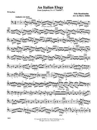 An Italian Elegy, from Symphony No. 4 "Italian": String Bass