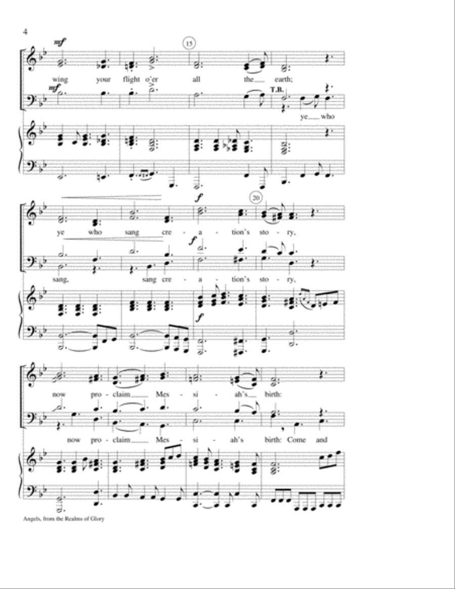 Angels from the Realms of Glory 4-Part scores gallery preview page 3