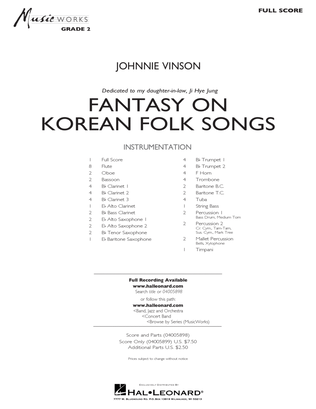 Fantasy on Korean Folk Songs - Conductor Score (Full Score)