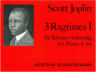 Book cover for 3 ragtimes for piano four hands, Volume 1