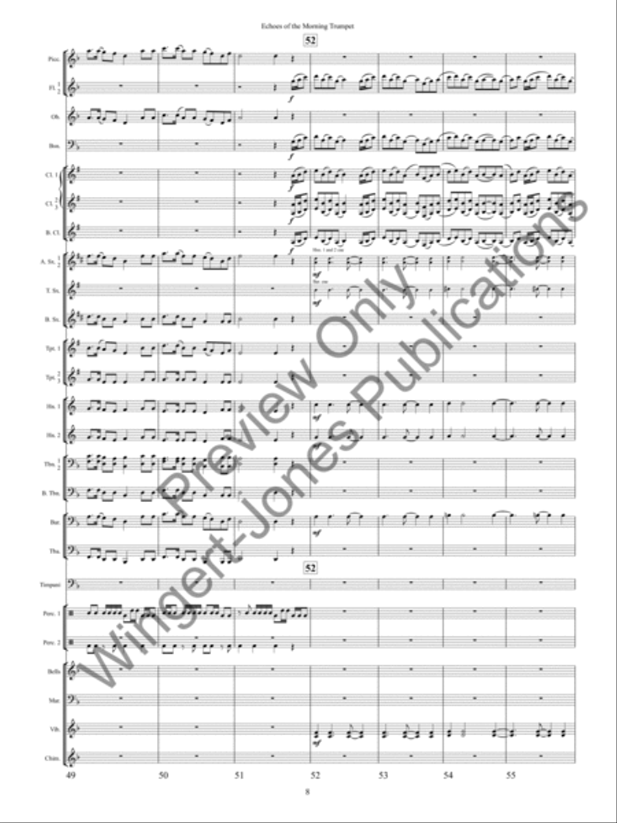 Echoes of the Morning Trumpet Concert Band scores gallery preview page 11