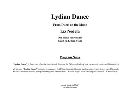 Duets on the Mode 4. Lydian Dance image number null