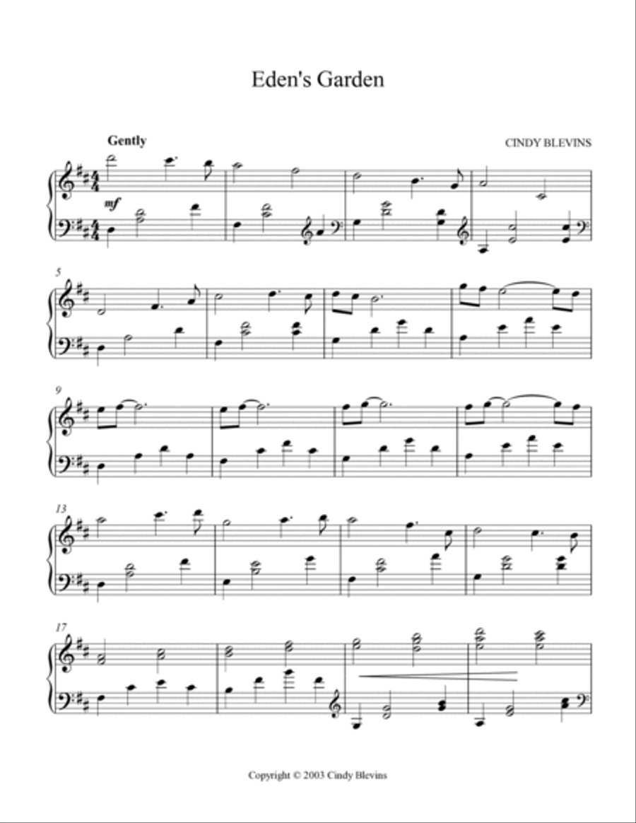 Eden's Garden, original solo for Lap Harp Lap Harp scores gallery preview page 2