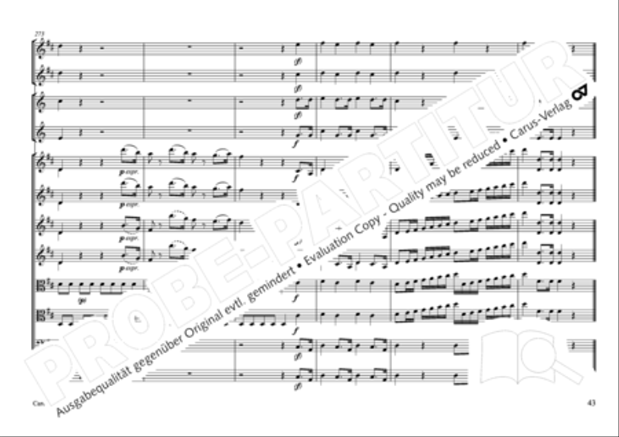 Concertone in D major Horn scores gallery preview page 44