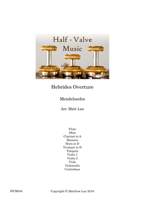 Mendelssohn - Hebrides Overture (Reduced Orchestra)