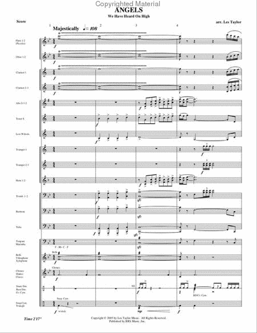 Angels We Have Heard on High Concert Band scores gallery preview page 3