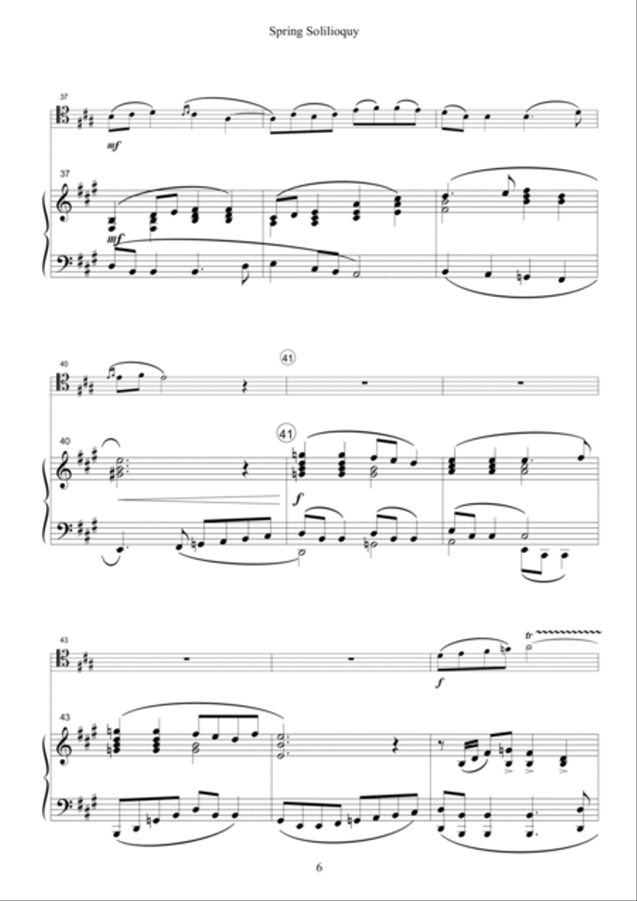 Spring Soliloquy - Cello Piano scores gallery preview page 6