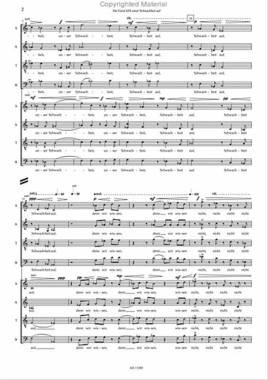 Der Geist hilft unser Schwachheit auf 4-Part scores gallery preview page 3
