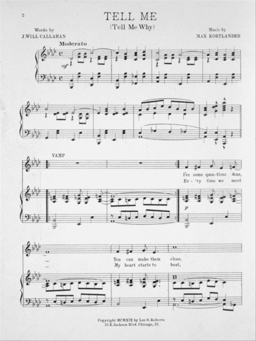 Tell Me. Ballad-Fox Trot Voice scores gallery preview page 2