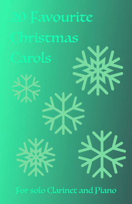 Book cover for 20 Favourite Christmas Carols for solo Clarinet and Piano