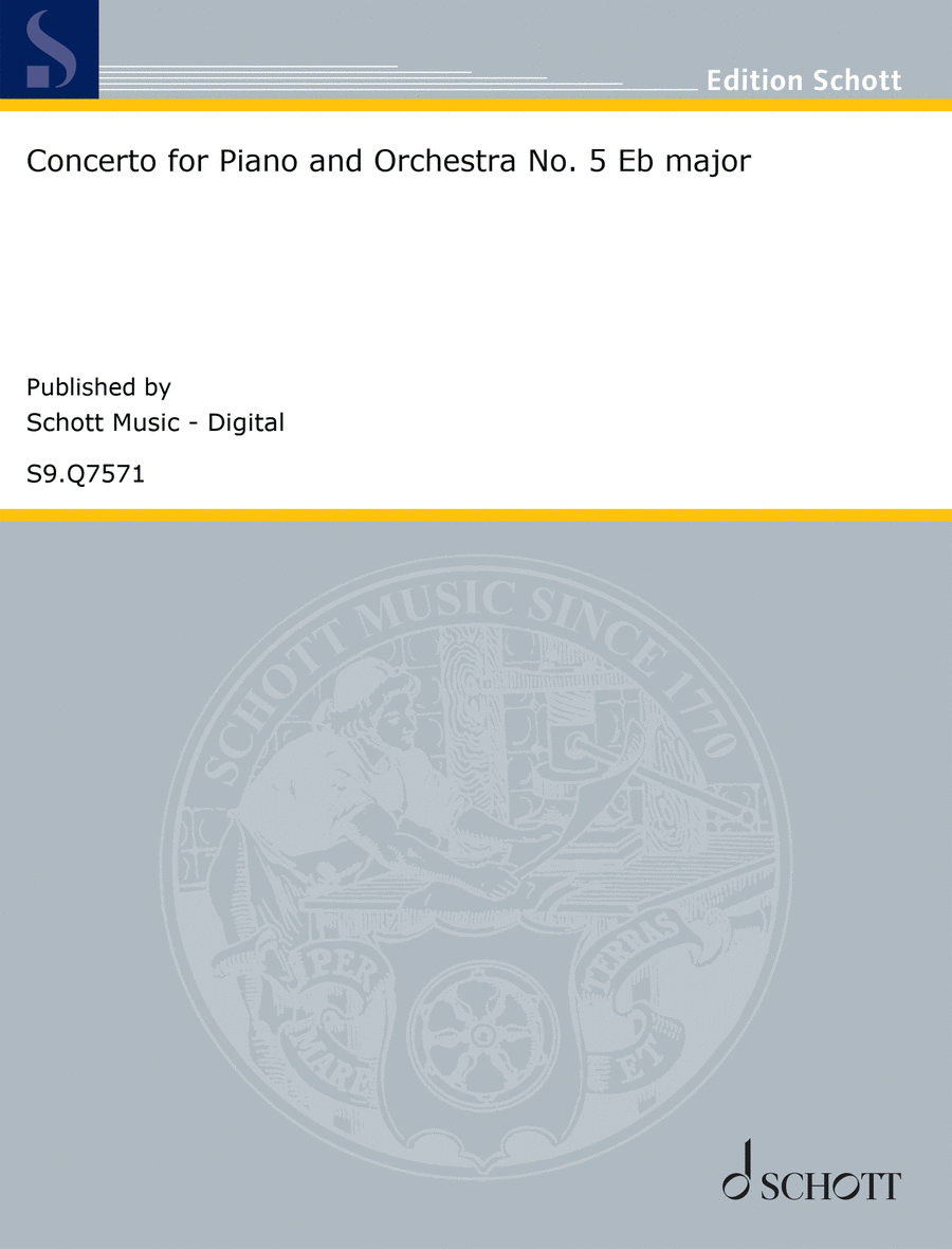 Concerto for Piano and Orchestra No. 5 Eb major Piano Solo scores gallery preview page 1