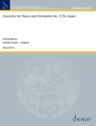 Book cover for Concerto for Piano and Orchestra No. 5 Eb major