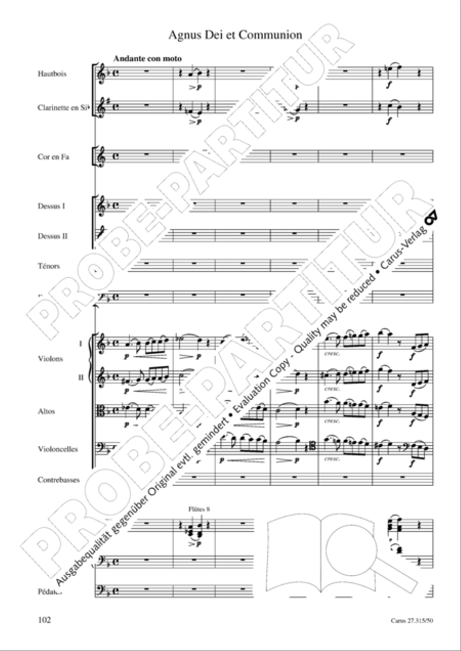Requiem in C major 4-Part scores gallery preview page 105