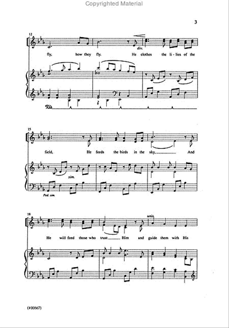 Consider the Lilies - SSA SSA scores gallery preview page 3