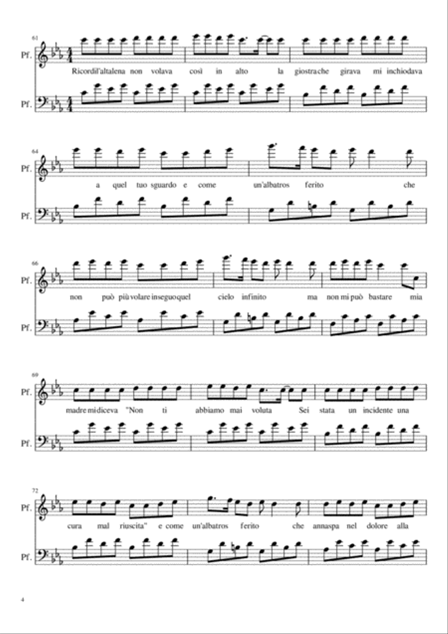 FLIGHT'S ALBATROS (BEYOND EVERY LIMIT) Piano Solo scores gallery preview page 4
