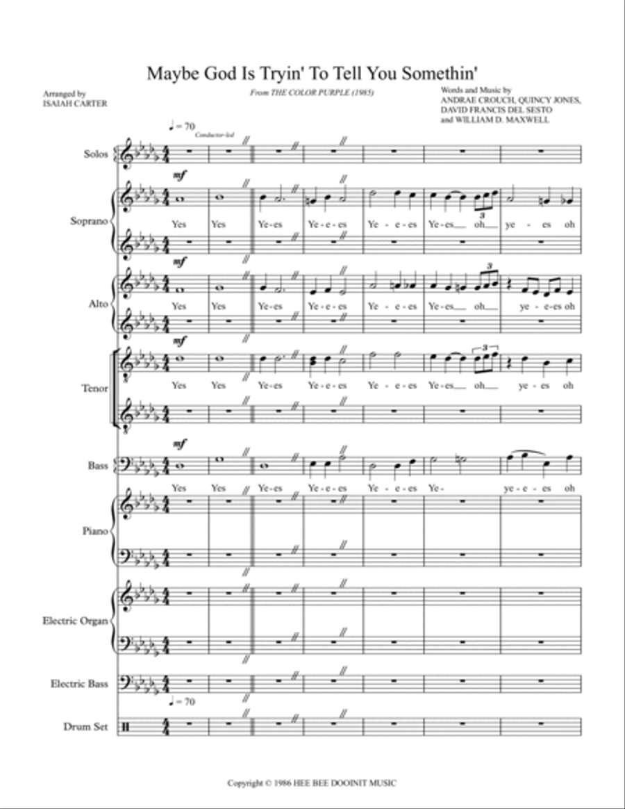 Maybe God Is Tryin To Tell You Something Divisi scores gallery preview page 2