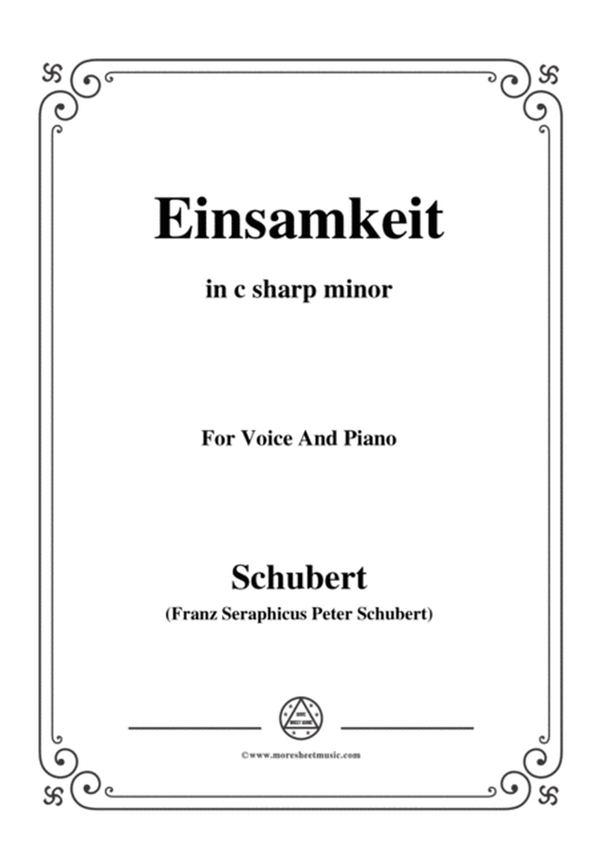 Schubert-Einsamkeit,from 'Winterreise',Op.89(D.911) No.12,in c sharp minor,for Voice&Pno image number null