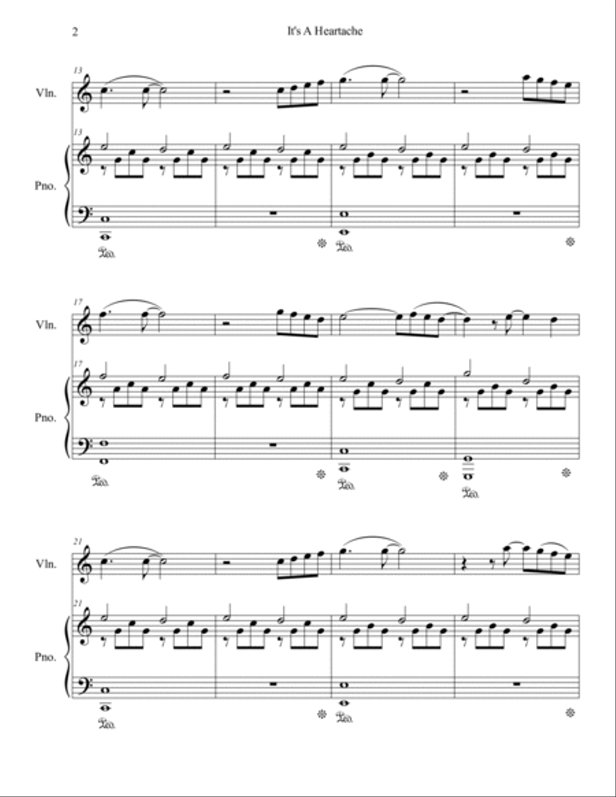 It's A Heartache Violin Solo scores gallery preview page 3