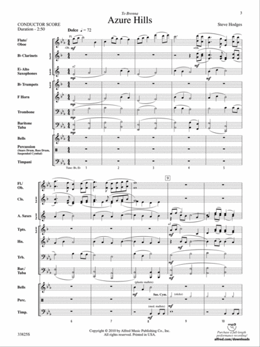Azure Hills Concert Band scores gallery preview page 2