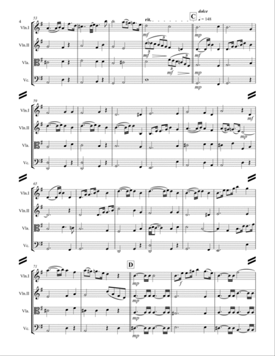 Lohengrin – Prelude to Act III (for String Quartet) String Quartet scores gallery preview page 5