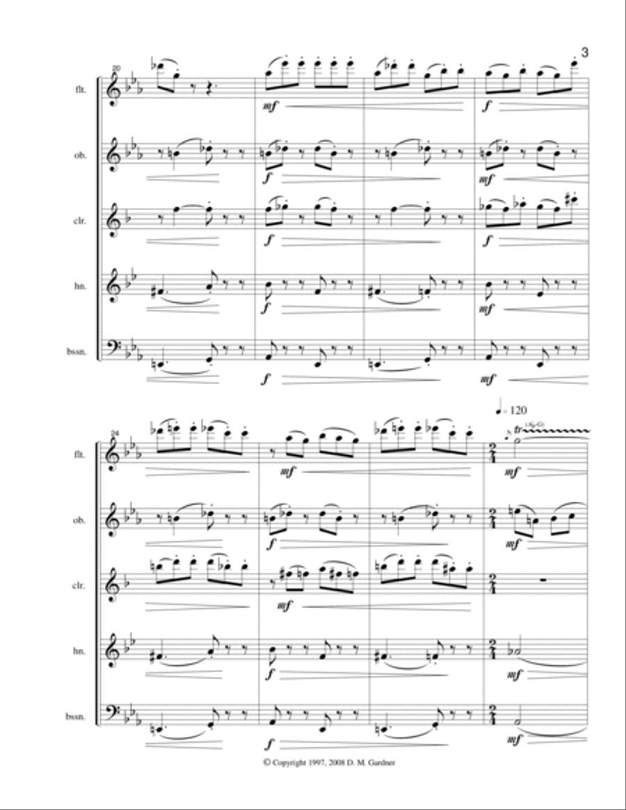 Allegro for Woodwind Quintet Woodwind Quintet scores gallery preview page 4
