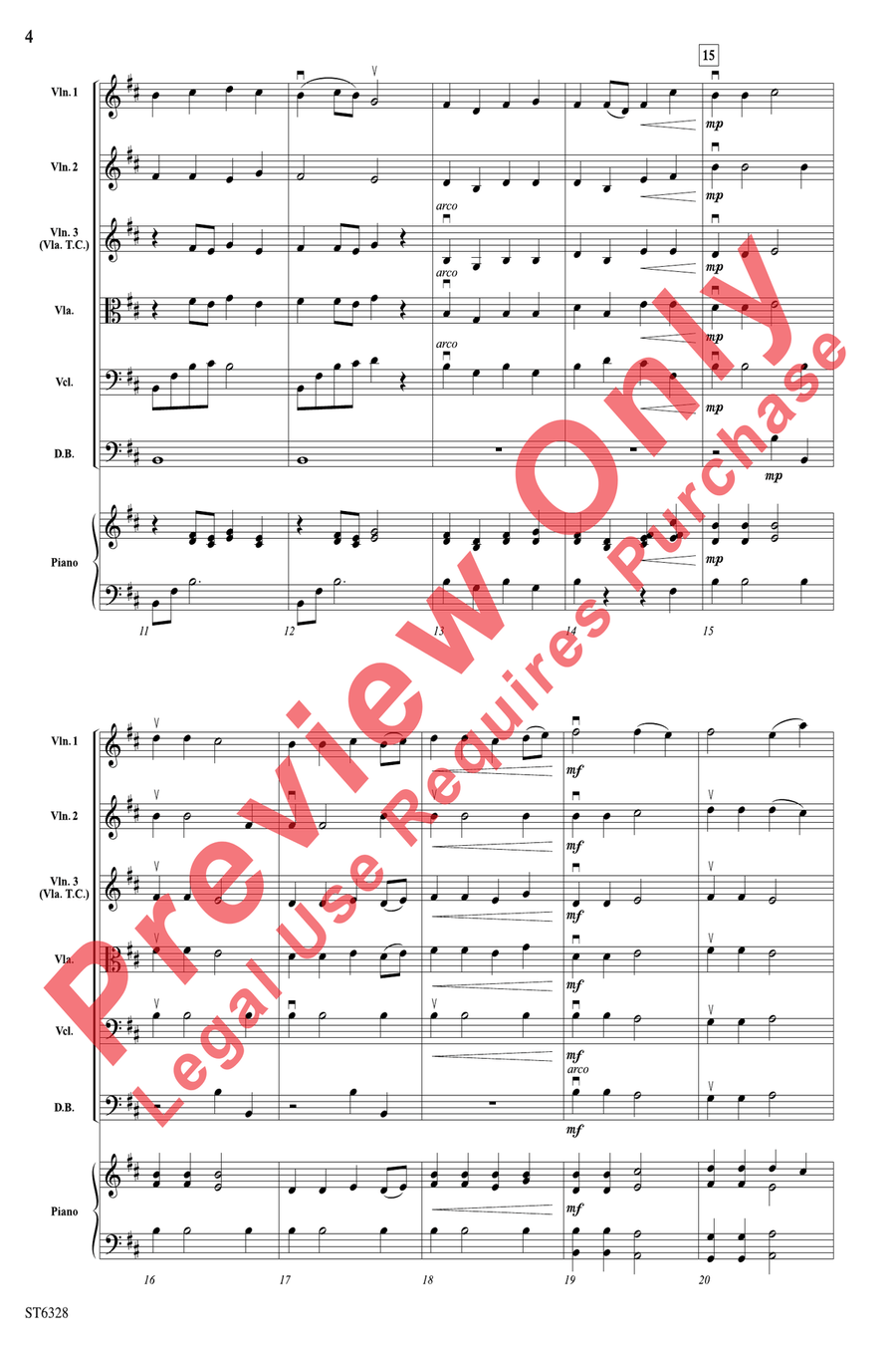 Fantasy on a Japanese Folk Song String Orchestra scores gallery preview page 4