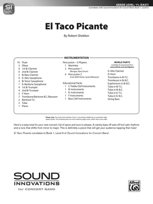 Book cover for El Taco Picante: Score