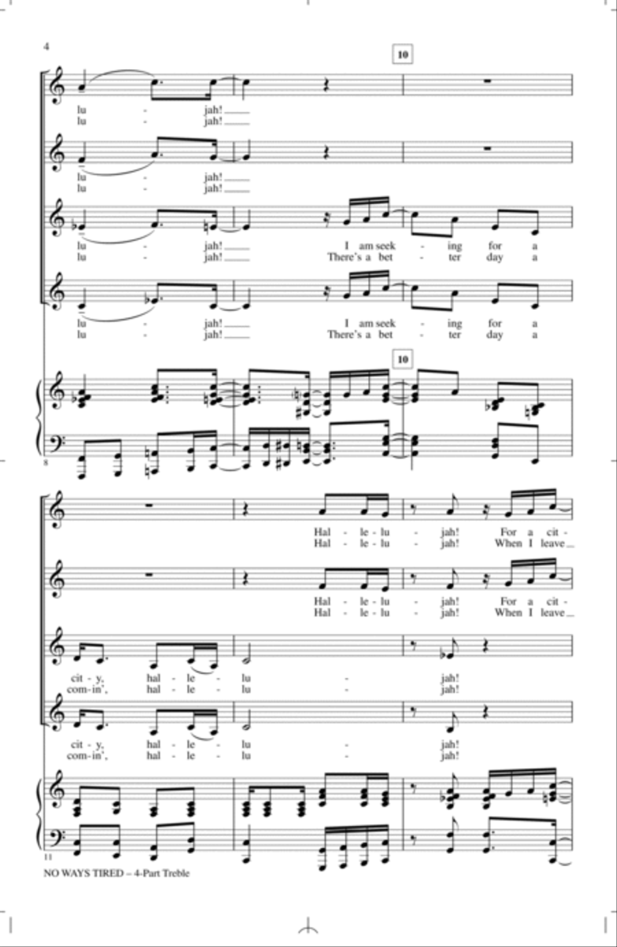 No Ways Tired (arr. Rollo Dilworth) 4-Part scores gallery preview page 2