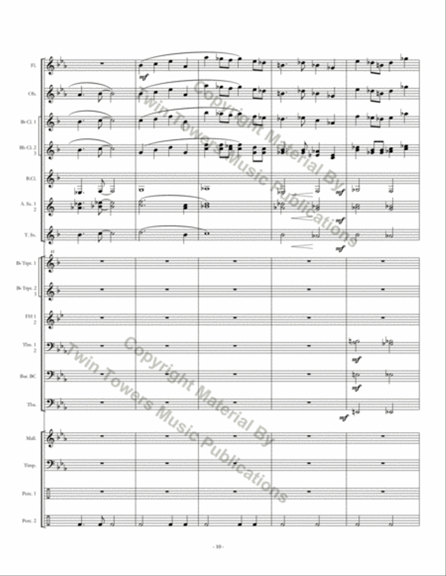 Skyline Fanfare and Theme Concert Band scores gallery preview page 11