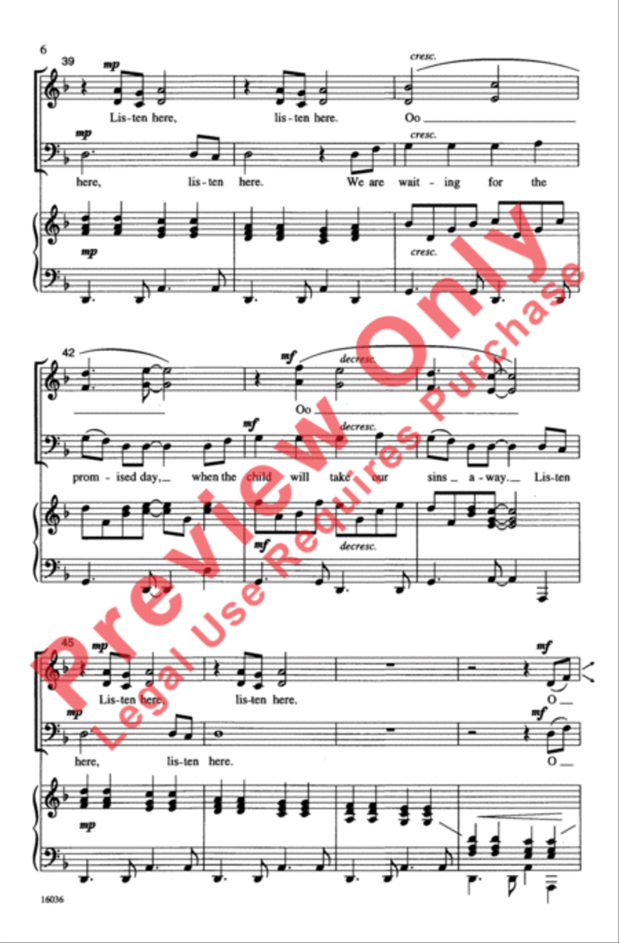 Listen Here, Listen Here Listen Here, Listen Here 3-Part scores gallery preview page 6