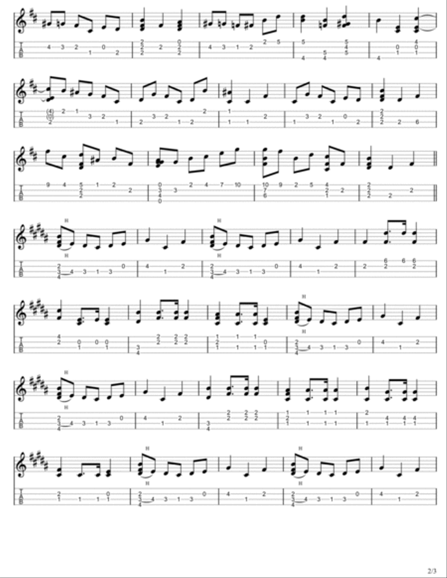 Waltz Op. 69 No.2 Ukulele scores gallery preview page 2