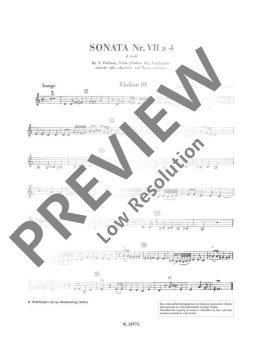Sonata No. 7 D minor a 4