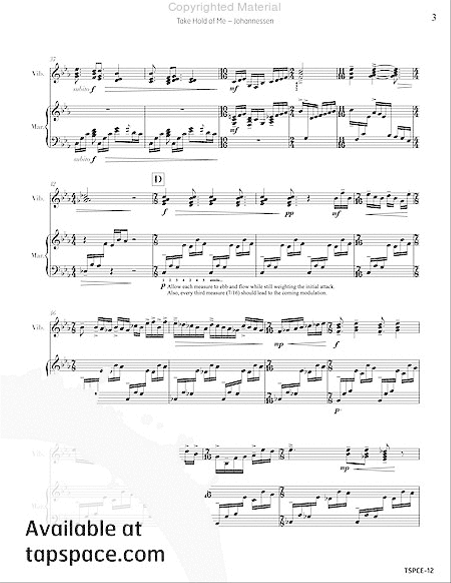 Take Hold of Me Marimba scores gallery preview page 6