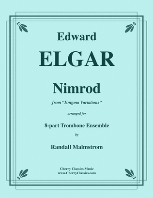 Book cover for Nimrod from Enigma Variations for 8-part Trombone Ensemble