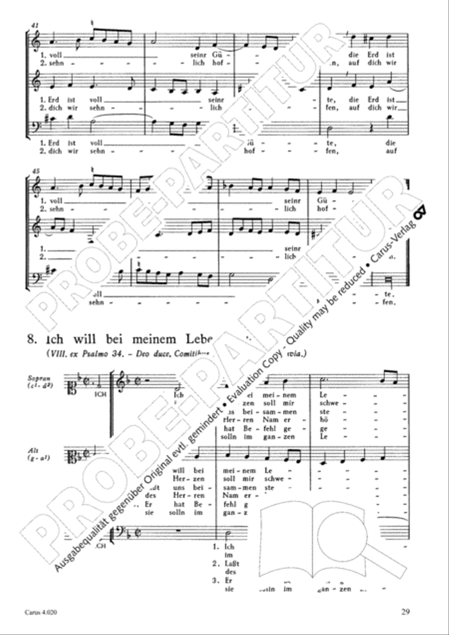 Calvisius: Tricinia. Psalmen und Motetten zu drei Stimmen Choir scores gallery preview page 30