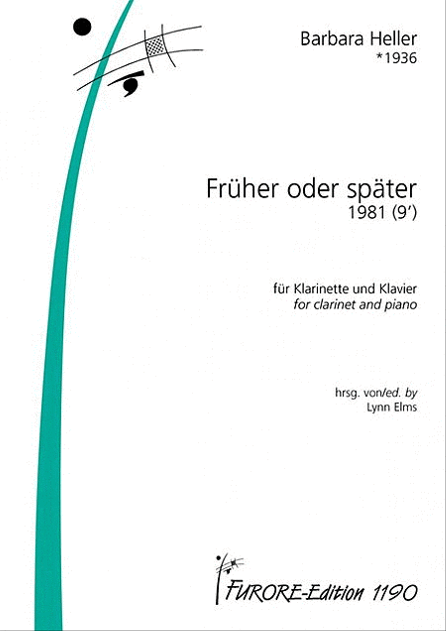 fruher oder spater Clarinet Solo scores gallery preview page 1