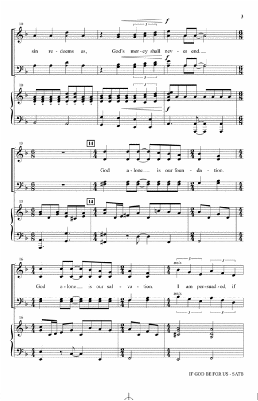 If God Be For Us If God Be For Us 4-Part scores gallery preview page 2