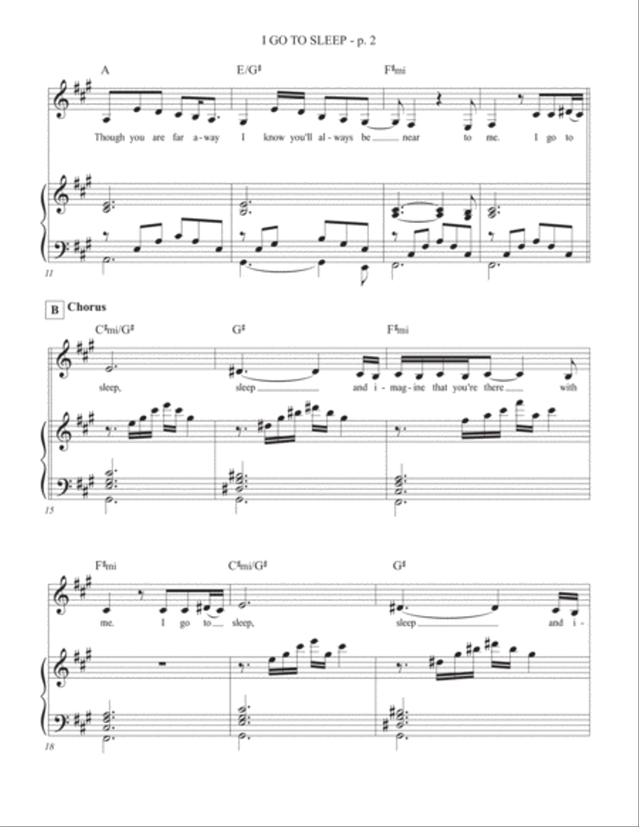 I Go To Sleep Voice scores gallery preview page 2