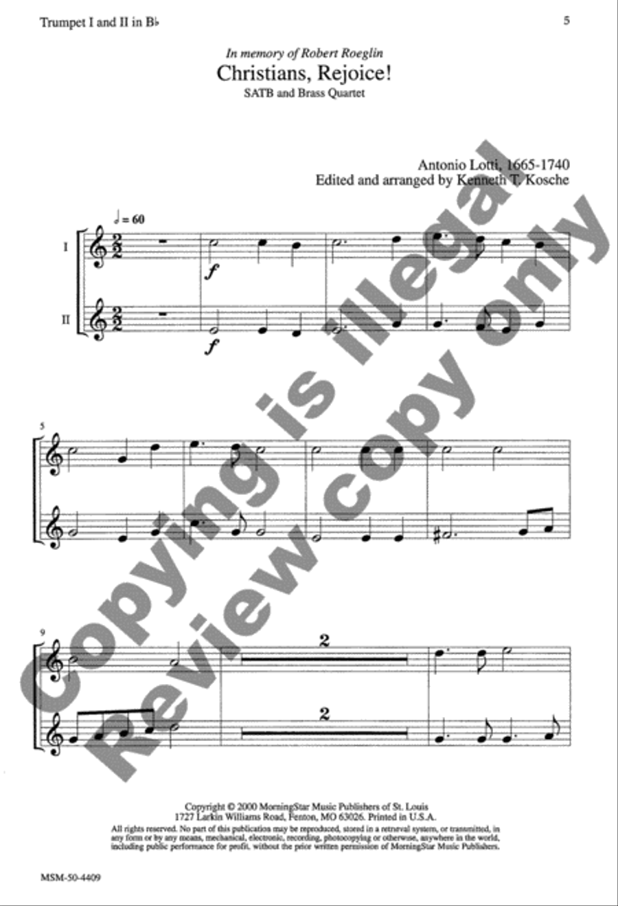Christians, Rejoice! Christians, Rejoice! 4-Part scores gallery preview page 5