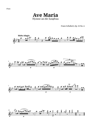 Book cover for Ave Maria by Schubert for Flute