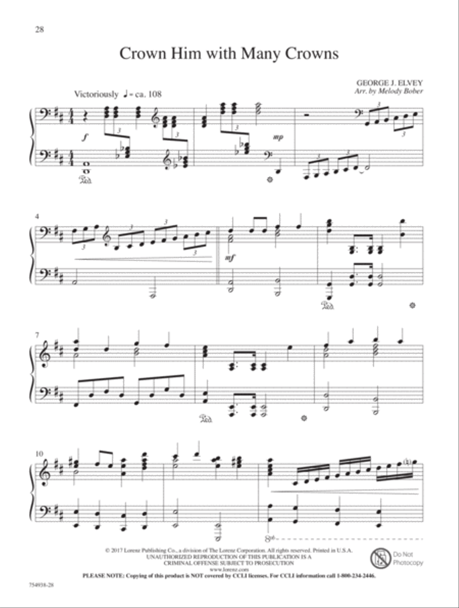 The Wonder of Glorious Love Piano Solo scores gallery preview page 7