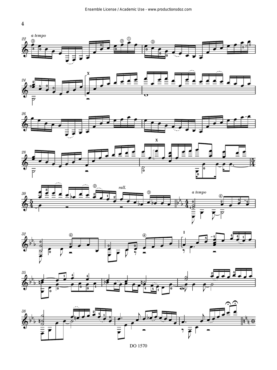 Homage to Barrios Classical Guitar scores gallery preview page 4