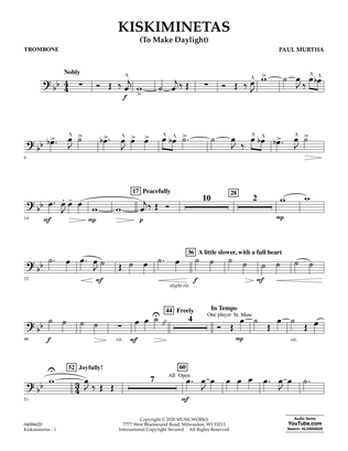 Kiskiminetas (To Make Daylight) - Trombone
