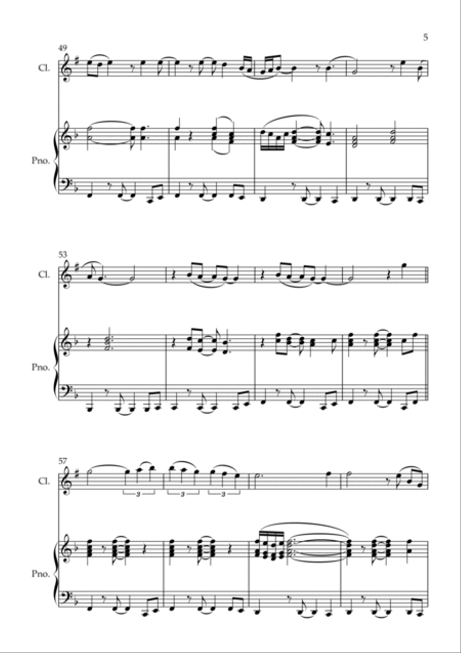 Stand By Me B-Flat Clarinet scores gallery preview page 5